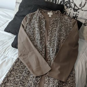 Leopard Mesh Taupe Duster from Chico's